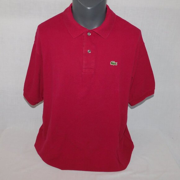 Lacoste Mens 9 (4XL) Burgundy Pique Polo Shirt - Picture 13 of 13